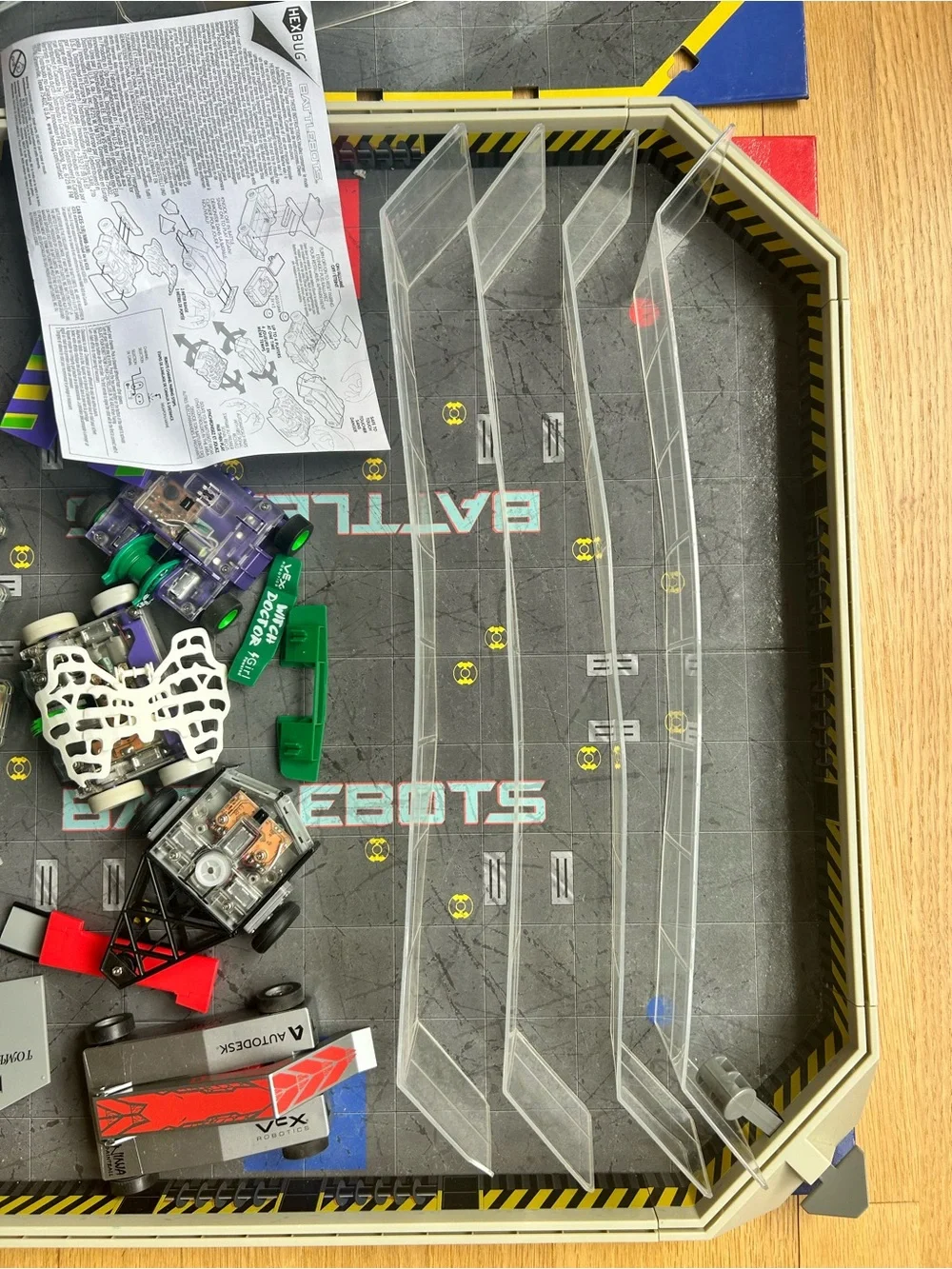 HEXBUG BattleBots Arena Witch Doctor & Bronco Set Used Lot For Parts Untested